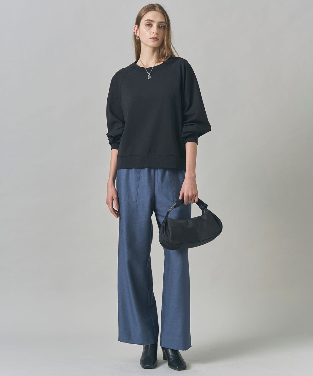 ICB L 【洗える】ジョーゼットジャージー  ドルマンスリーブプルオーバー 