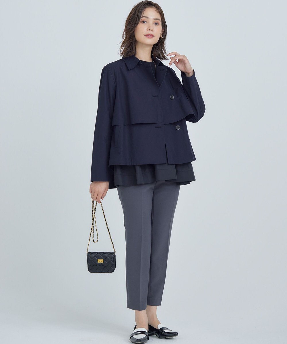 組曲 S 【UVケア・接触冷感・六分袖】ブラウスコンビ ティアードニット 