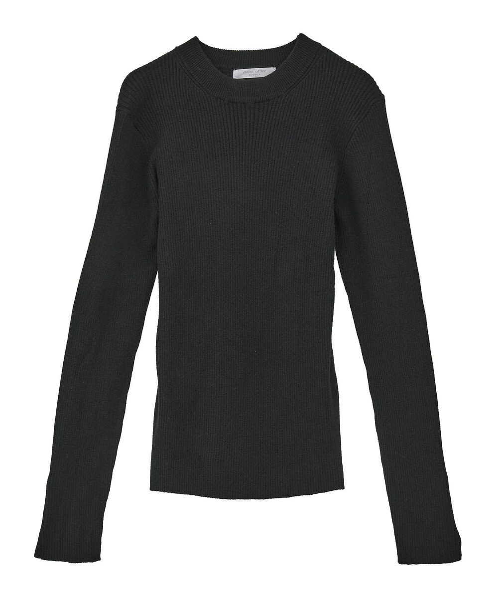 Green Parks もちやわ袖口釦リブニットプルオーバー 