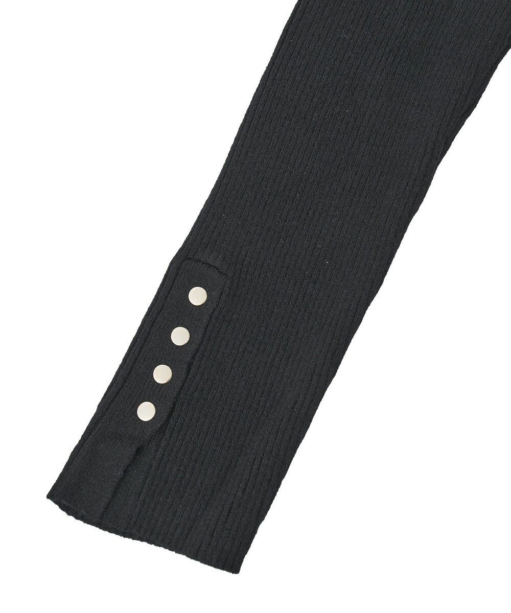 Green Parks もちやわ袖口釦リブニットプルオーバー 