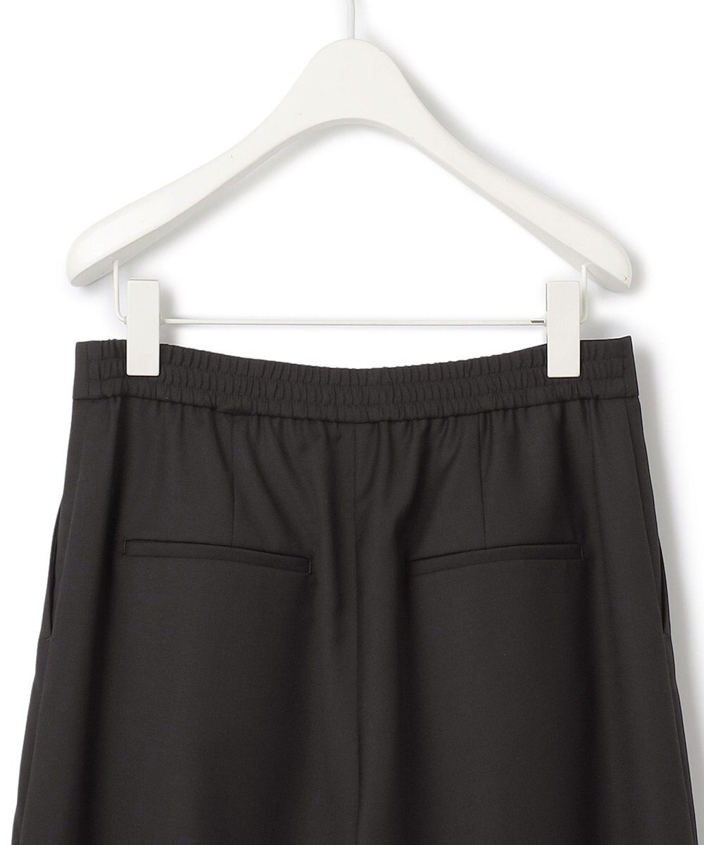 ICB 【洗える】 ウールヴィスコースストレッチ タックパンツ 