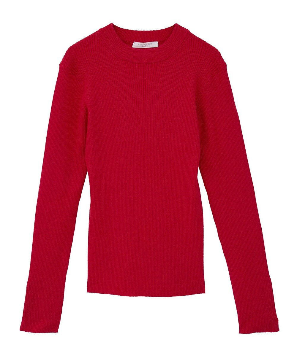 Green Parks もちやわ袖口釦リブニットプルオーバー 