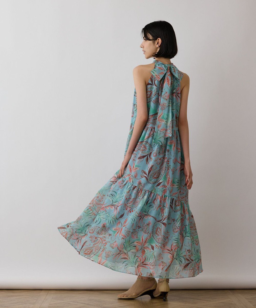 GRACE CONTINENTAL リゾートプリントティアードワンピース 