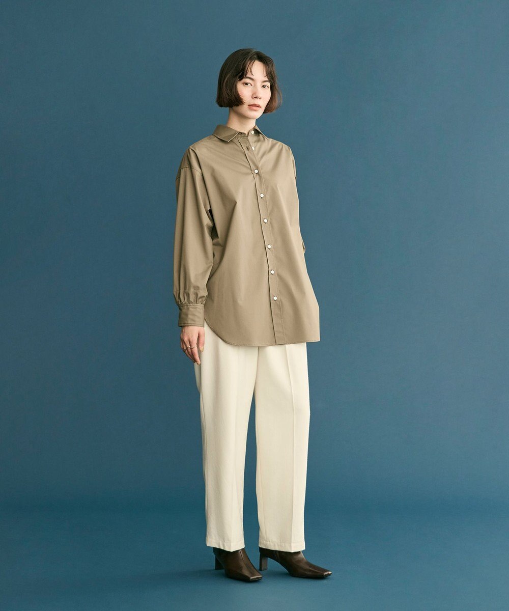 #Newans 【洗濯機可】ロールアップカフスシャツ 