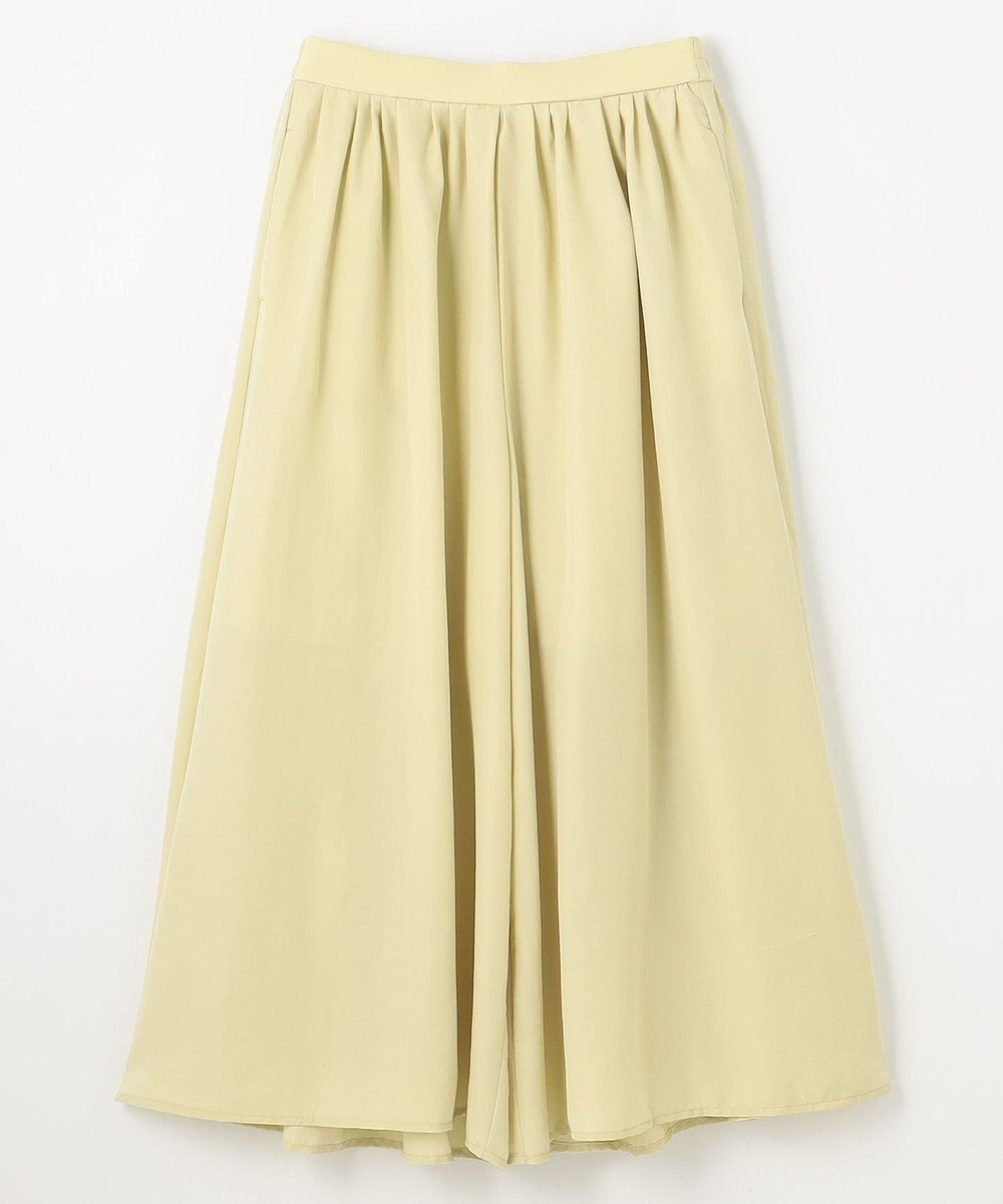 ANY L 【洗濯機可/ウエストゴム/UVケア】スパンボイル撥水スカートパンツ 