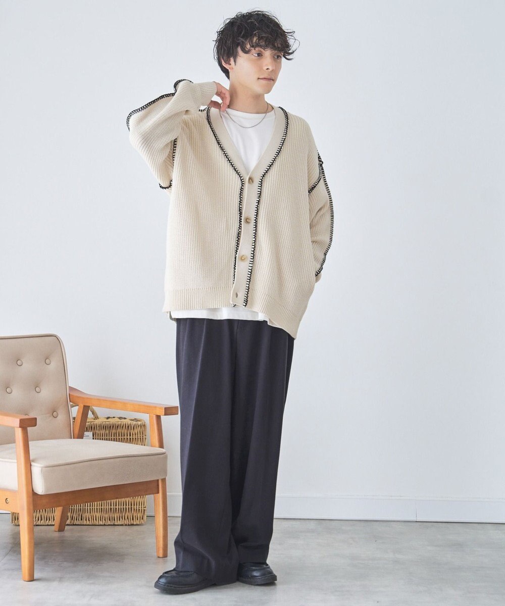 WEGO ハンドステッチカーディガン 