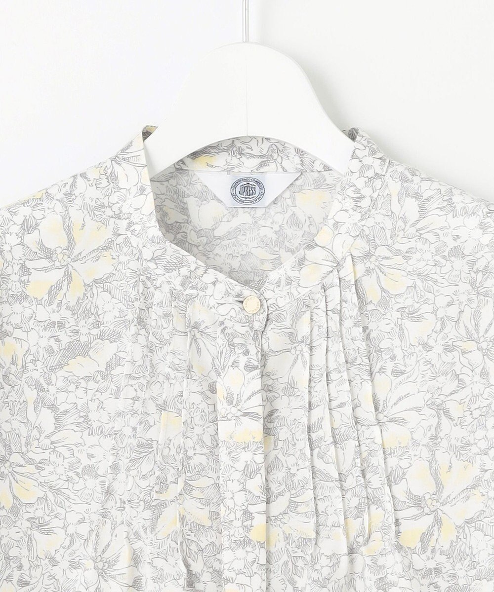 J.PRESS LADIES 【洗える】ポリエチレンスパンブロードフラワープリント ブラウス 