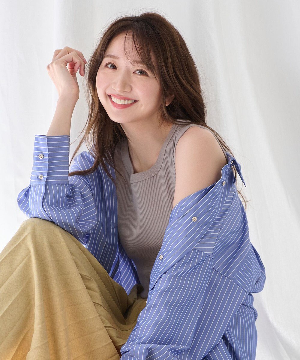 ANY L リブタンクトップ 