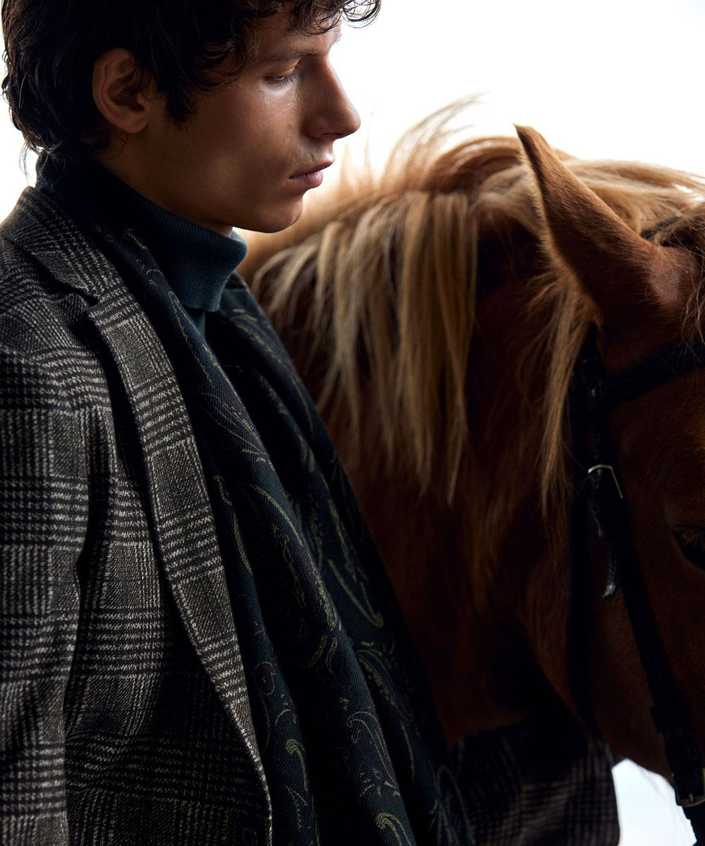 JOSEPH ABBOUD 【ストレッチ】フランネルジャージ ジャケット 