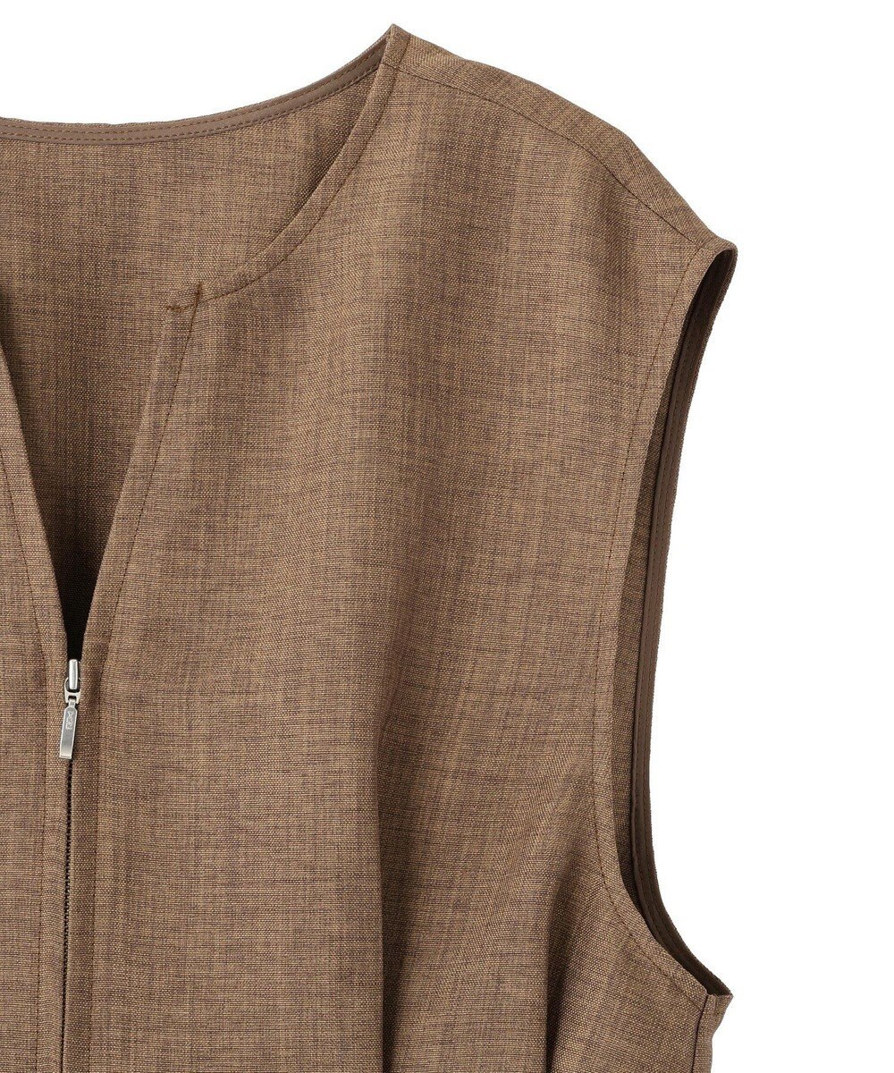 AMERICAN HOLIC 【イージーケア】リネンライクペプラムベスト 