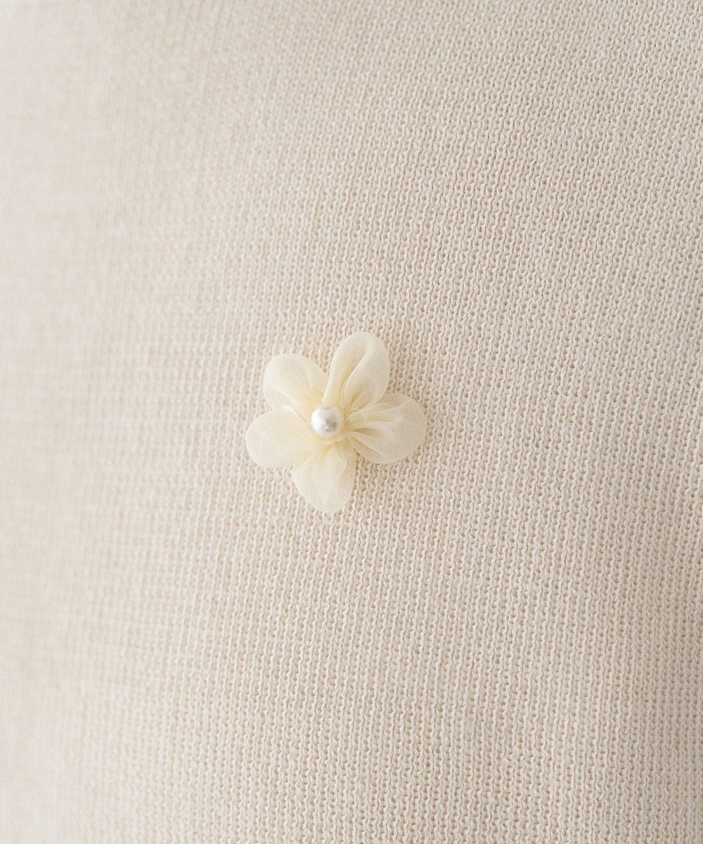 earth music&ecology フラワーモチーフニットベスト 