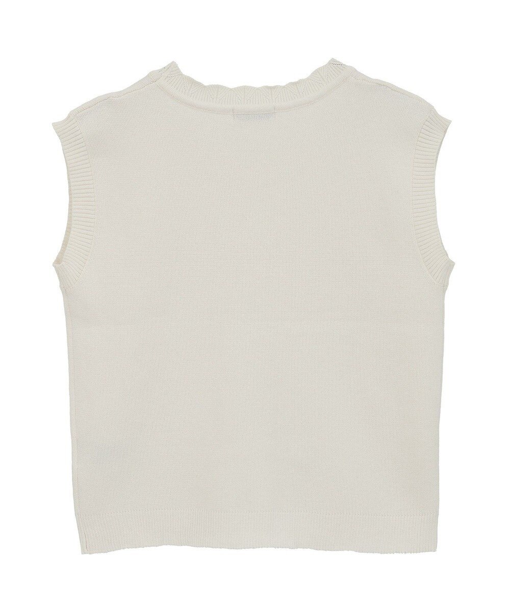 earth music&ecology フラワーモチーフニットベスト 