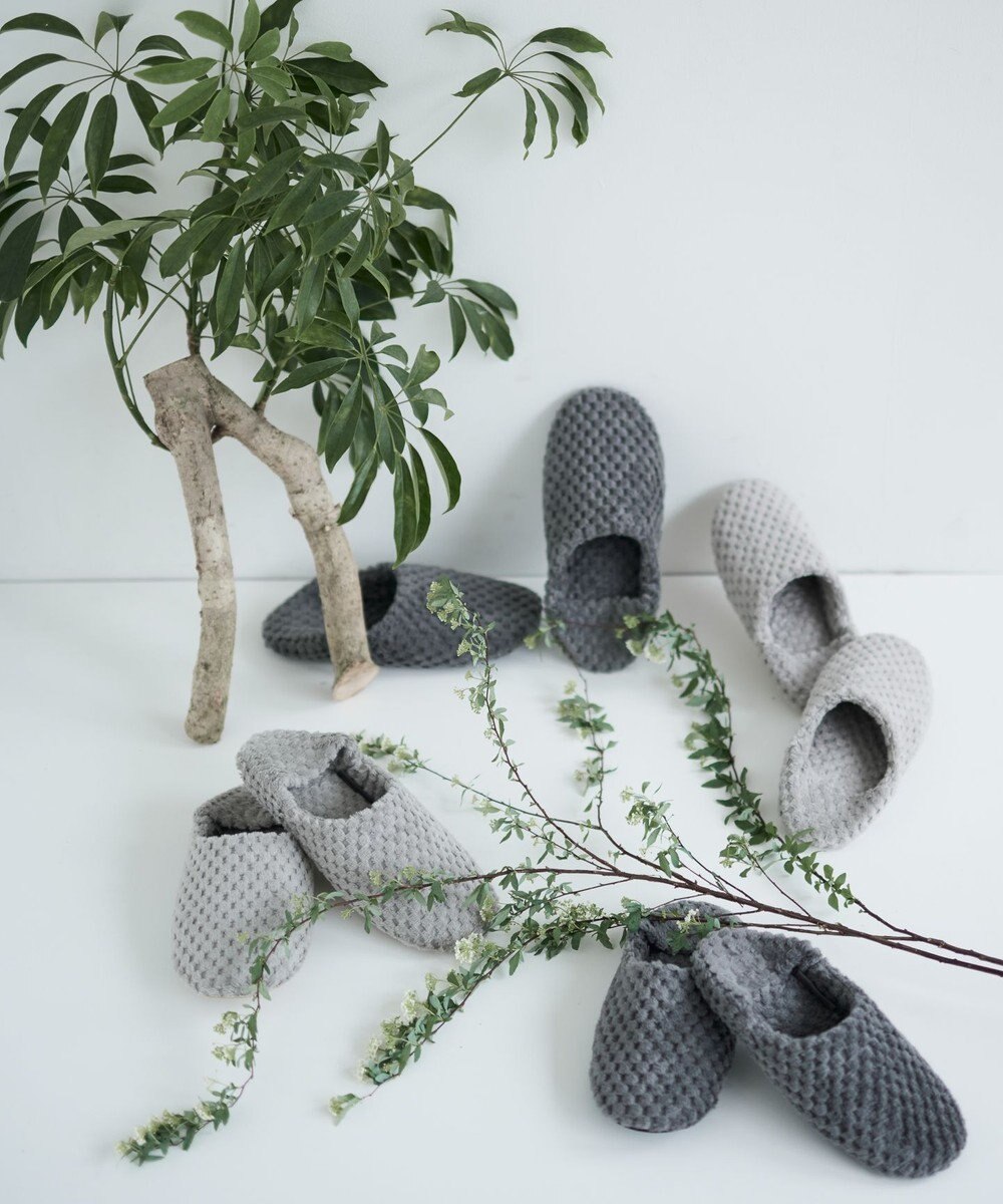 LOOM&SPOOL GRS綿毛布ルームシューズ 
