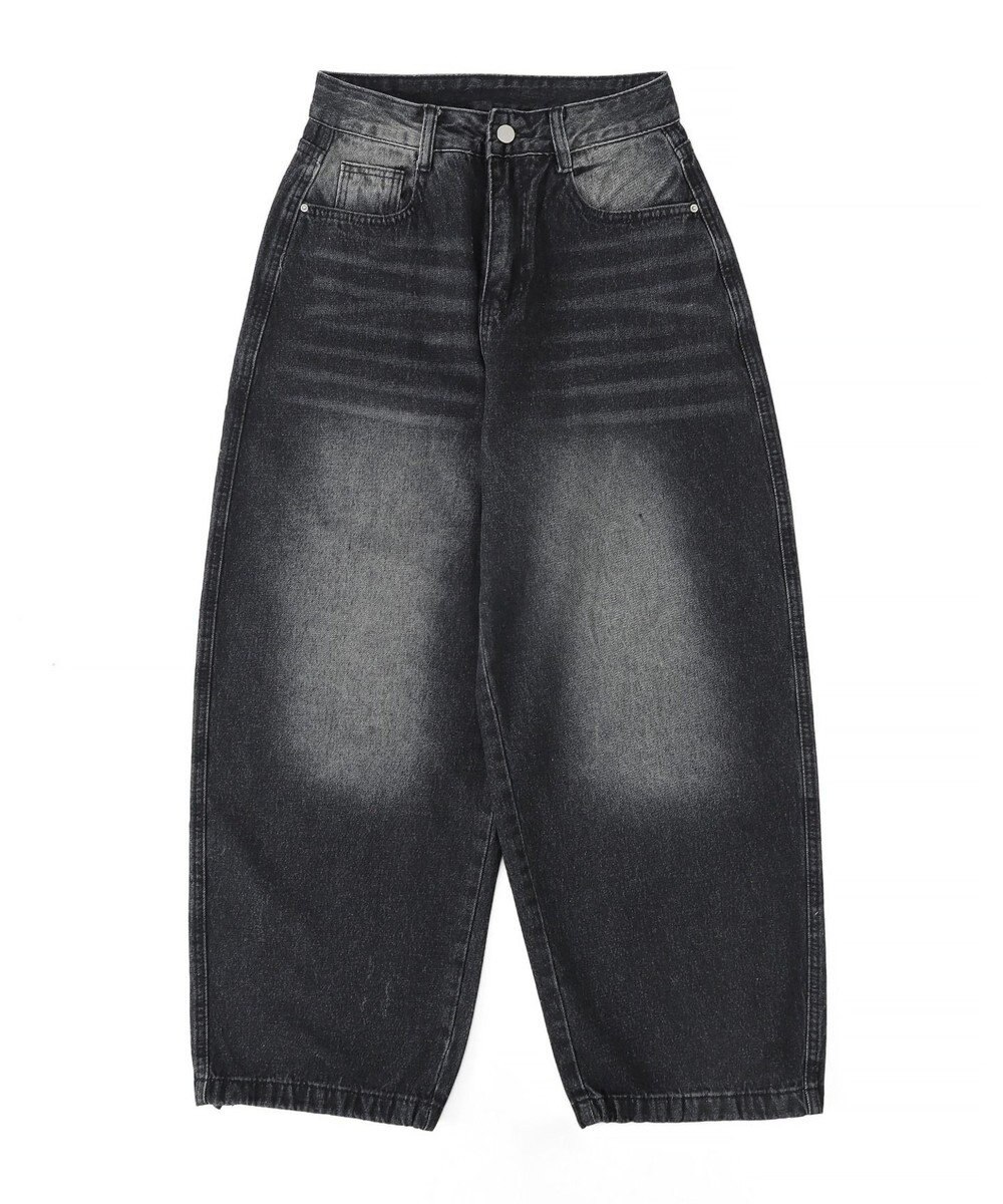 WEGO バックポケットロゴバギーデニム 