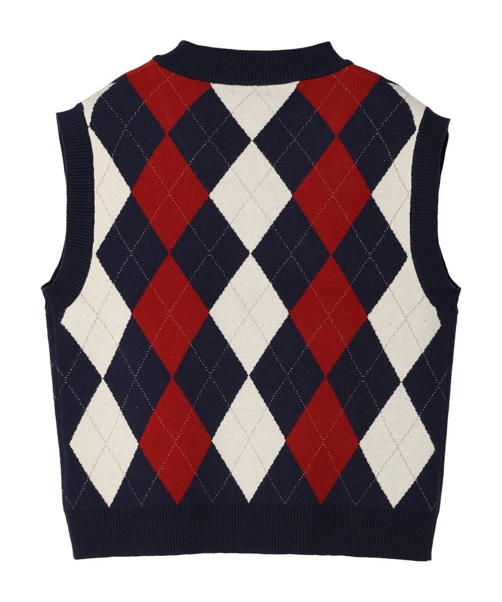 earth music&ecology アーガイルニットベスト 