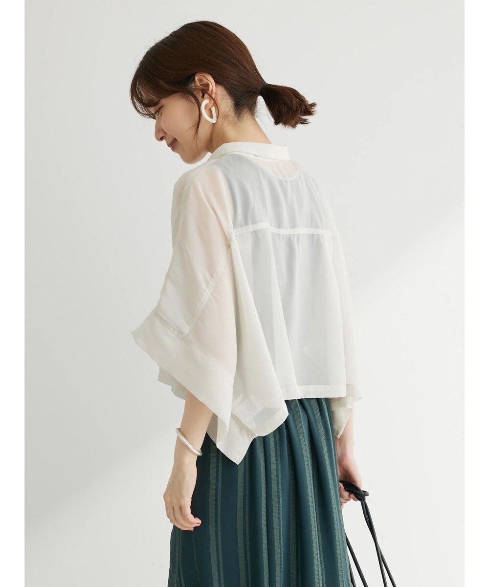 Green Parks ・ＥＬＥＮＣＡＲＥ　ＤＵＥ　ラメシフォンショートシャツ 