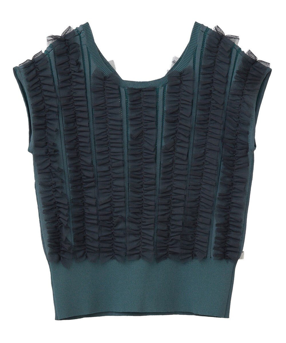 YECCA VECCA 2wayチュールフリルニット 