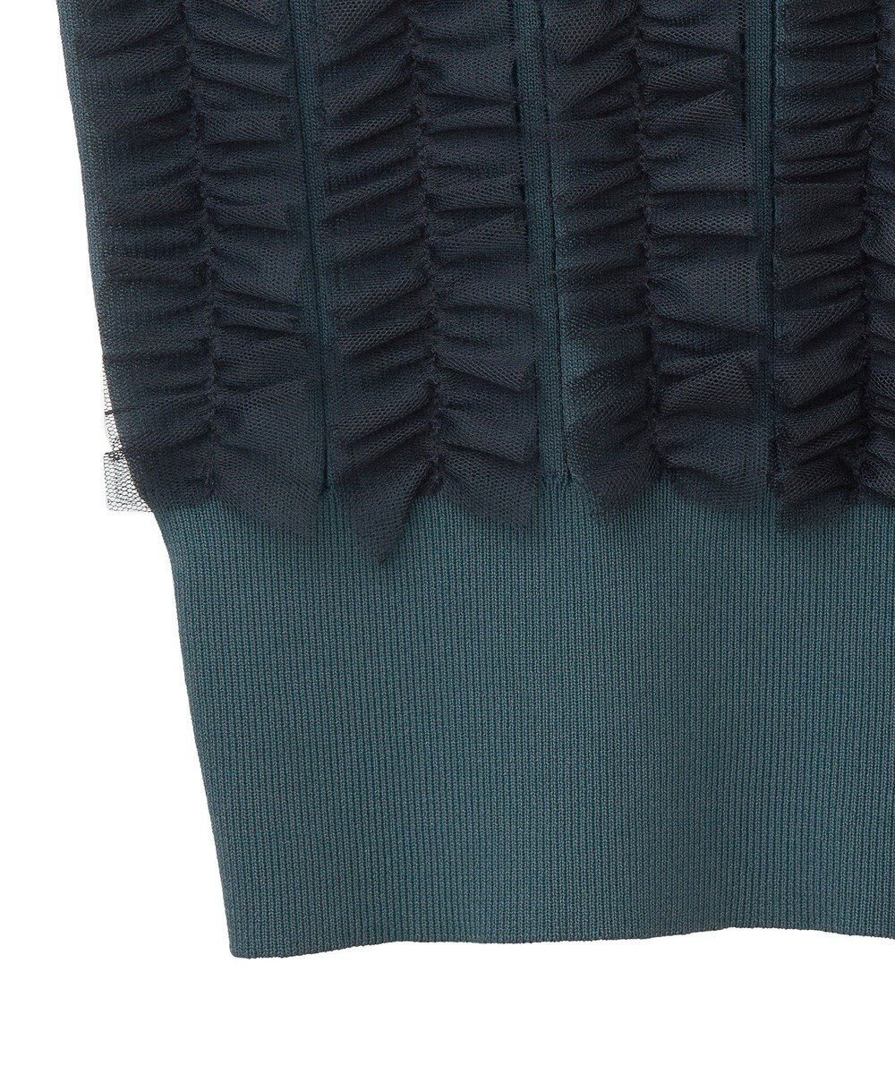 YECCA VECCA 2wayチュールフリルニット 