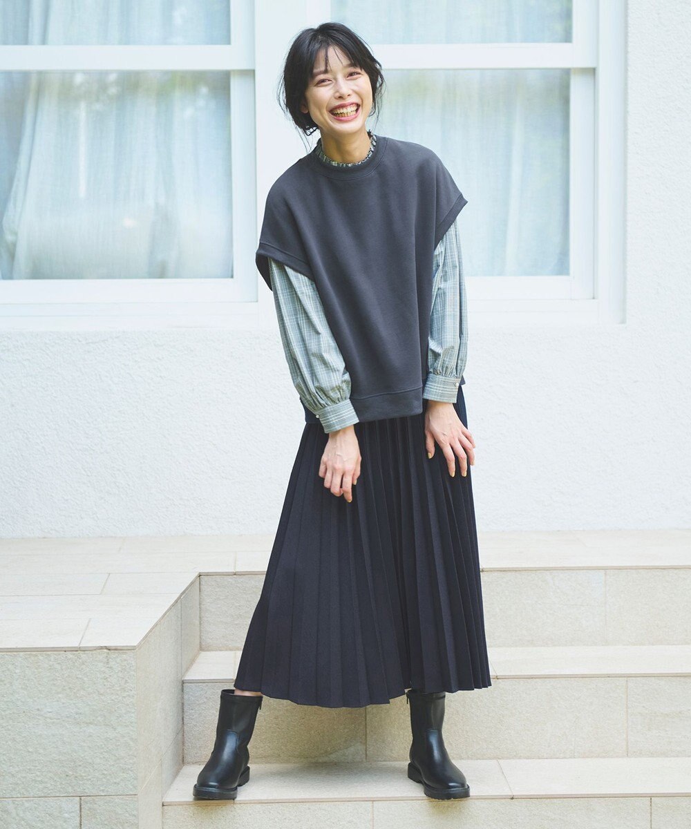 ANY 【洗濯機可】裏毛スウェットベスト 