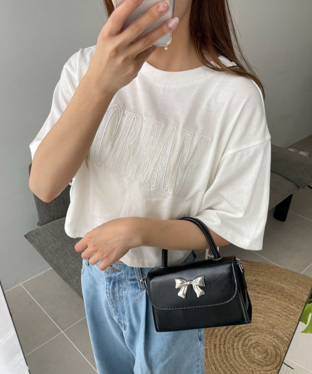 WEGO ロゴレースドロストショートT 