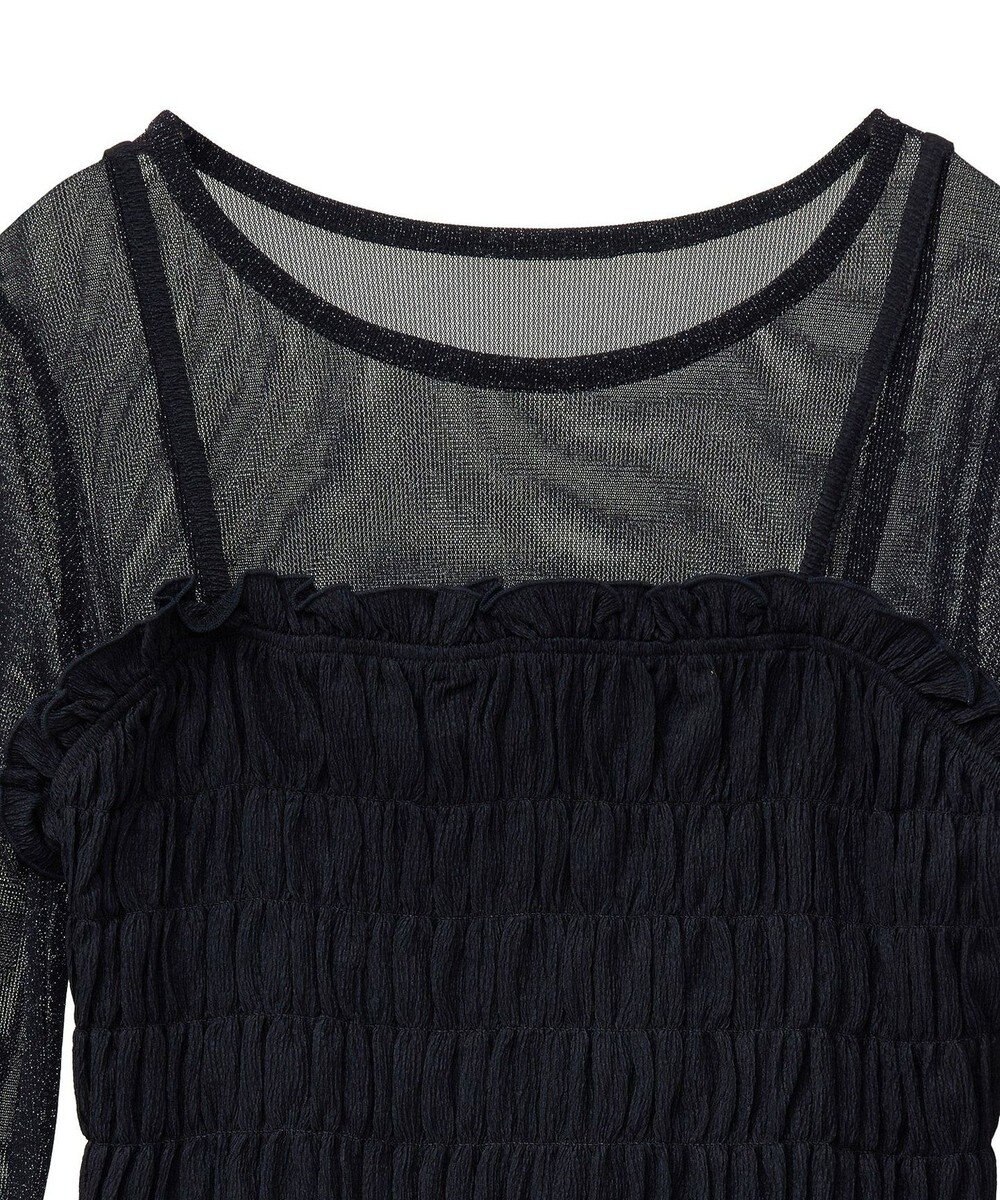 Green Parks ＳＥＴ２点　シャーリングビスチェ＋メッシュインナー 