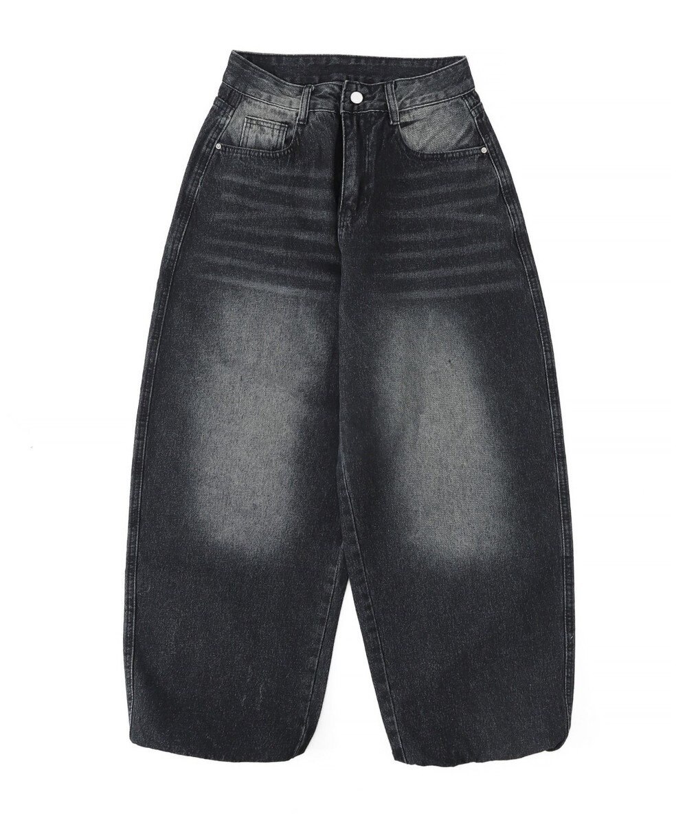 WEGO バックポケットロゴバギーデニム 