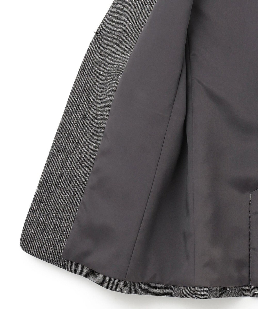 ICB ミックスヤーンツイード ノーカラージャケット 