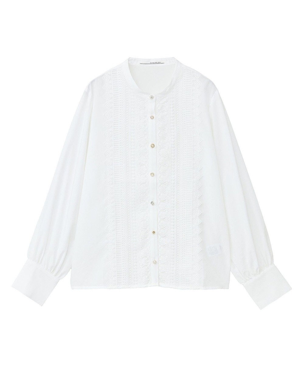 Green Parks ・ＥＬＥＮＣＡＲＥ　ＤＵＥ　フロントレースブラウス Off White