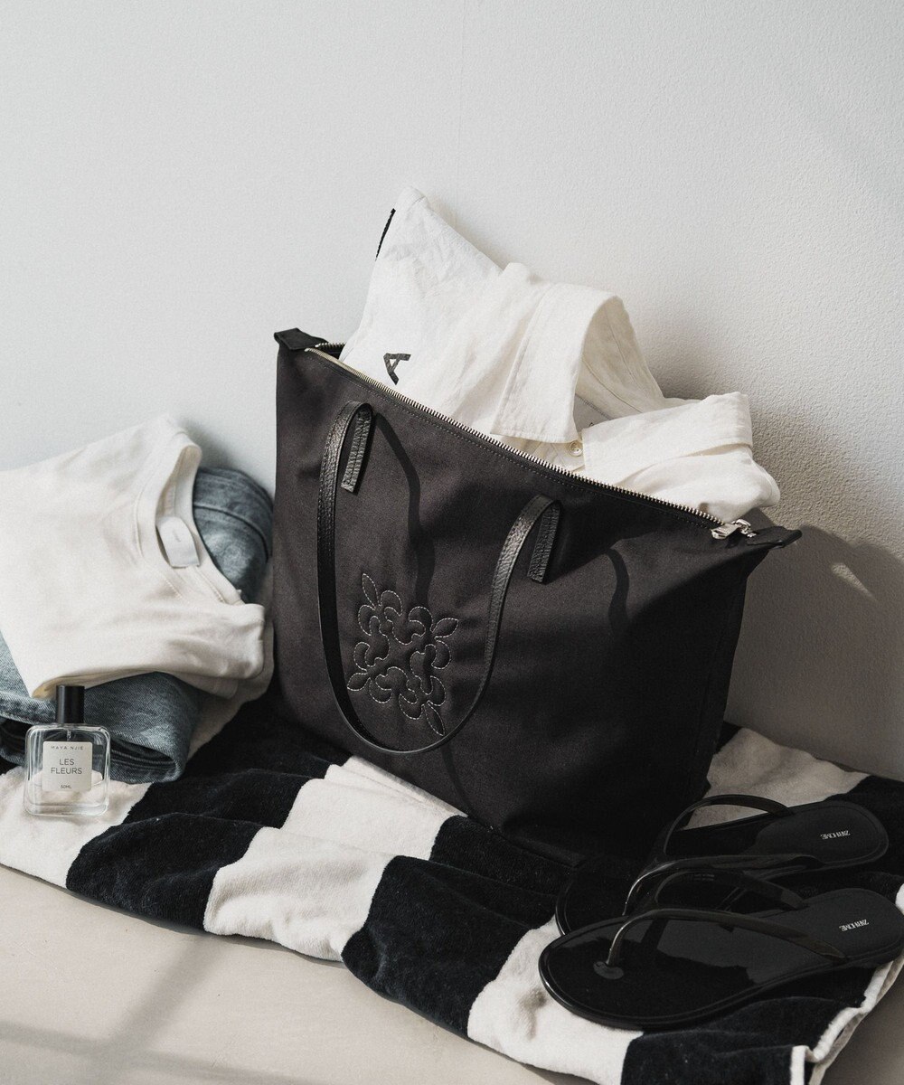 russet ＜390g/撥水性あり＞天ファスナー付きコーデュラナイロントートバッグ(CE-1560) 