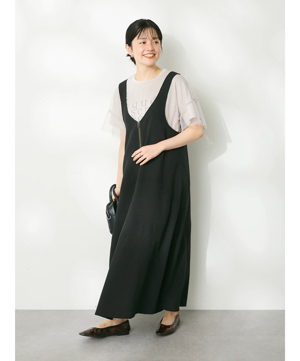 CRAFT STANDARD BOUTIQUE 前後2WAY麻調パネルワンピース 