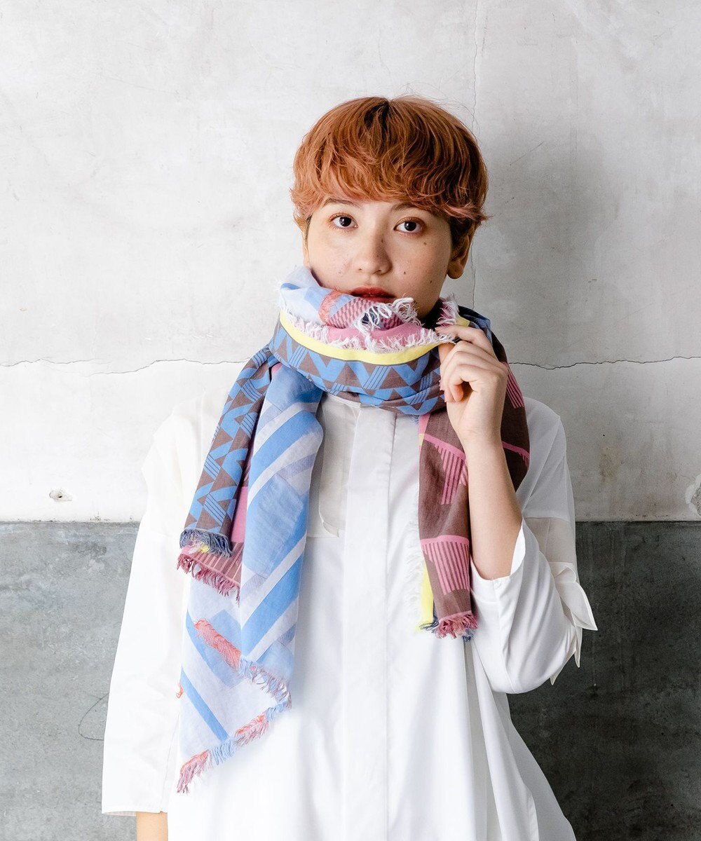 POLS コットン・キュプラ FUSAスカーフ 