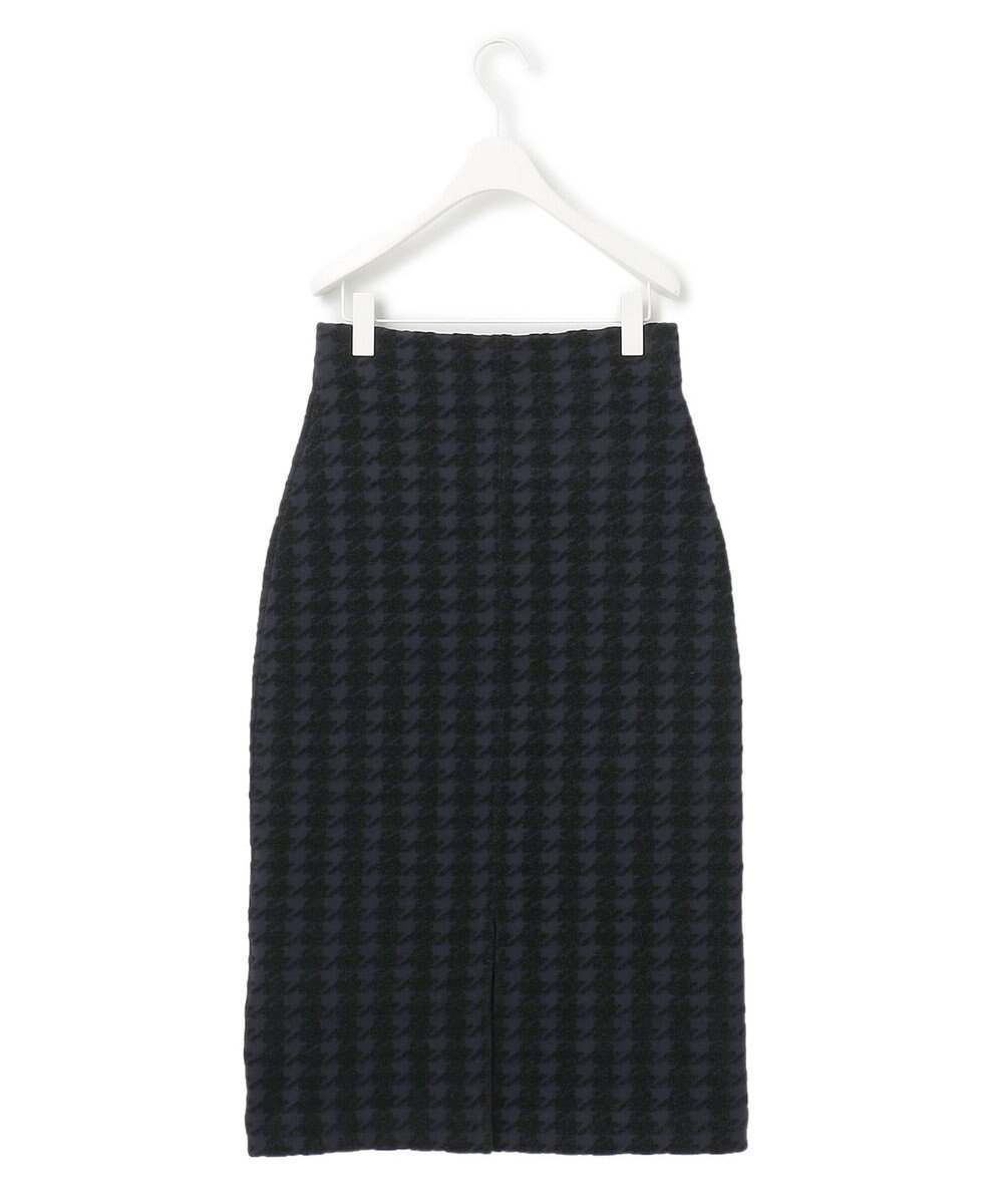 ICB 【洗える】ハウンドトゥースパターン ニットスカート 