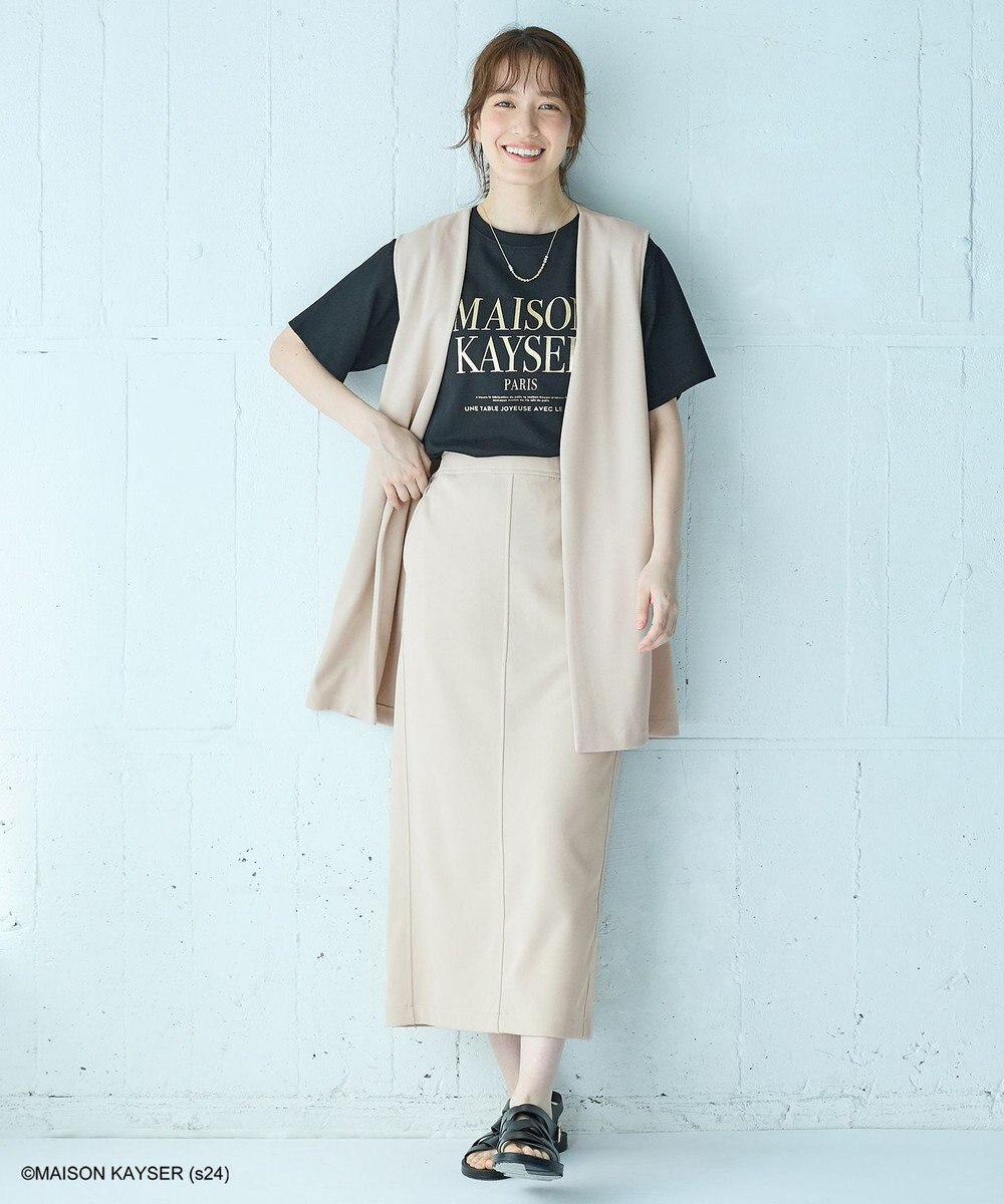 ANY 【MAISON KAYSERコラボ】箔プリントロゴ半袖Tシャツ 