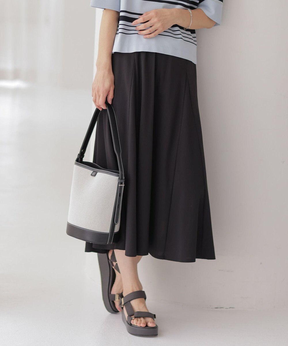 J.PRESS LADIES 【洗える】トリコットバイオ フレア スカート 