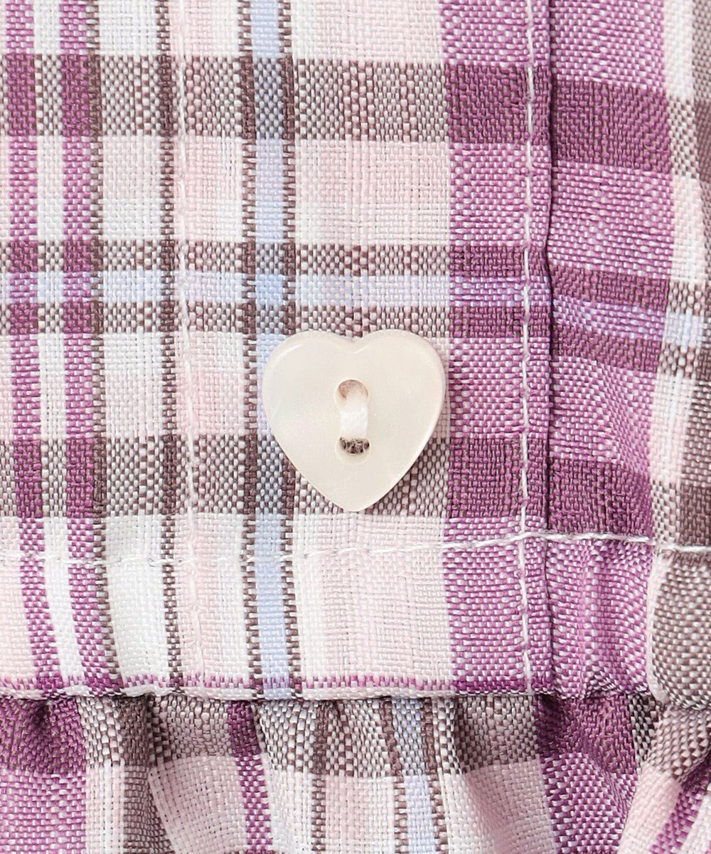 ANY KIDS チェックドッキングワンピース 