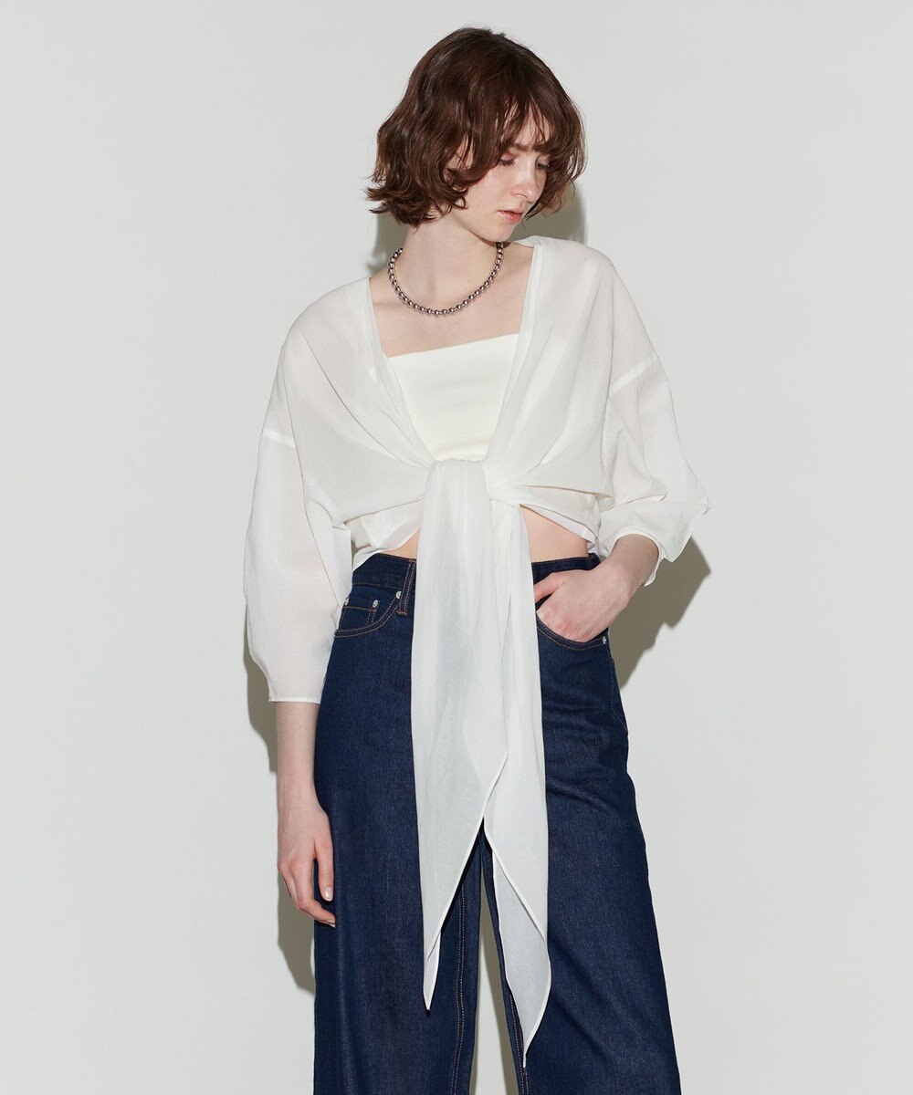 NAVE 【Nave 　洗える】マルチウェイシアーブラウス 