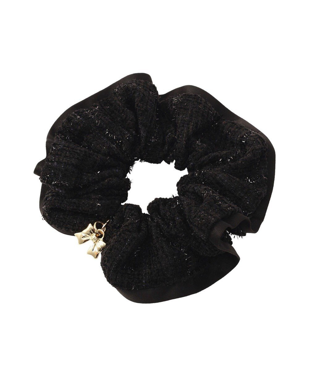 Maison de FLEUR ツイードリボンシュシュ 