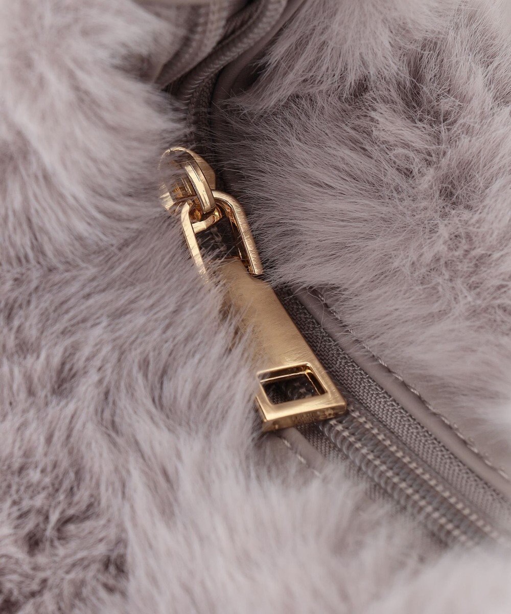 自由区 【2WAY】フェイクファーハーフムーン バッグ 