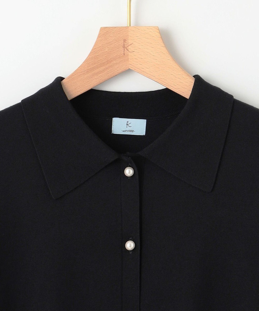 組曲 L フレアスリーブニットポロ 