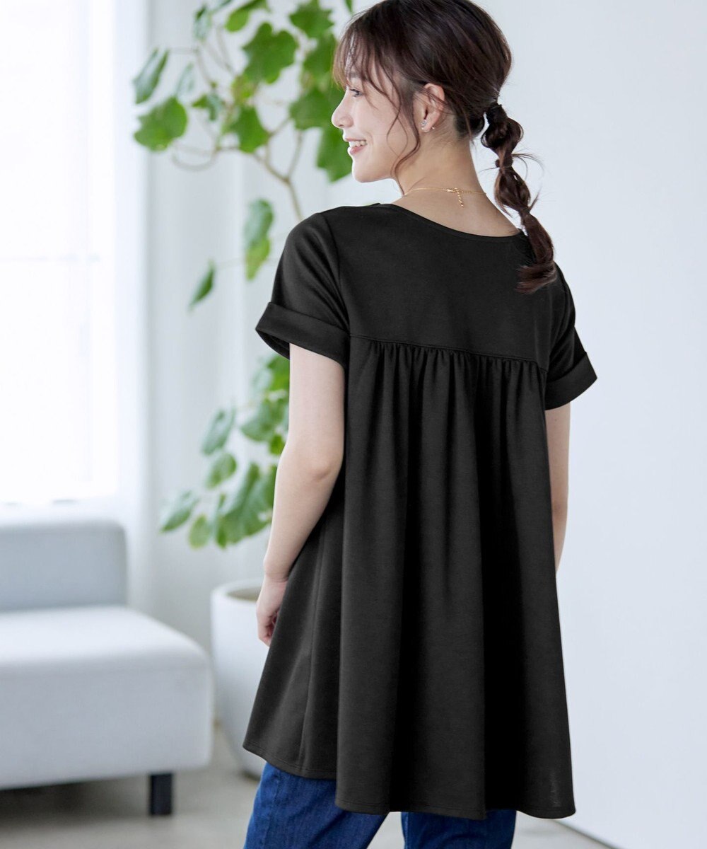 Tiaclasse 【UVカット・吸水速乾】 “きれい見え” バックフレアチュニック 