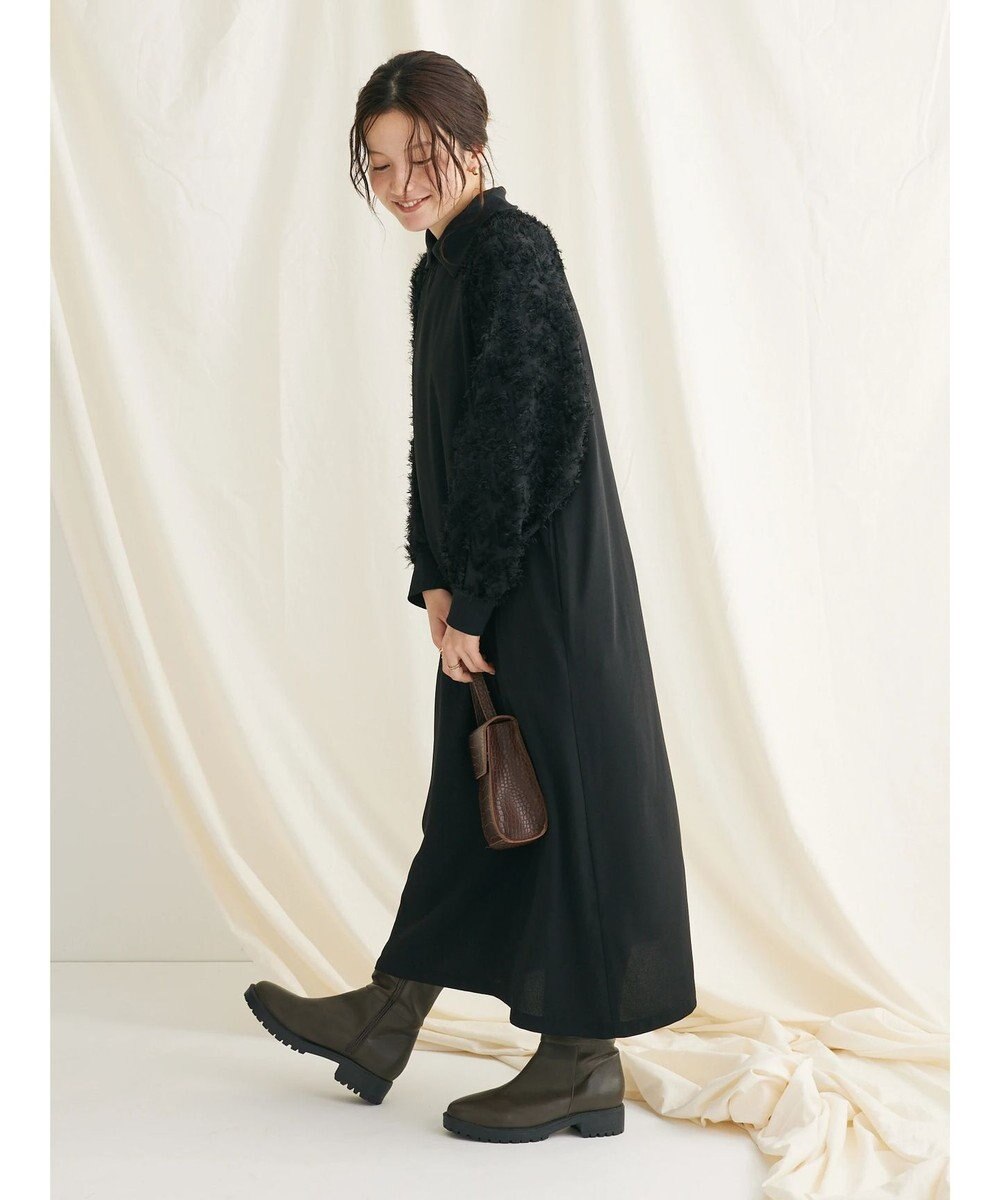 CRAFT STANDARD BOUTIQUE 袖ジャガードラグランワンピース 