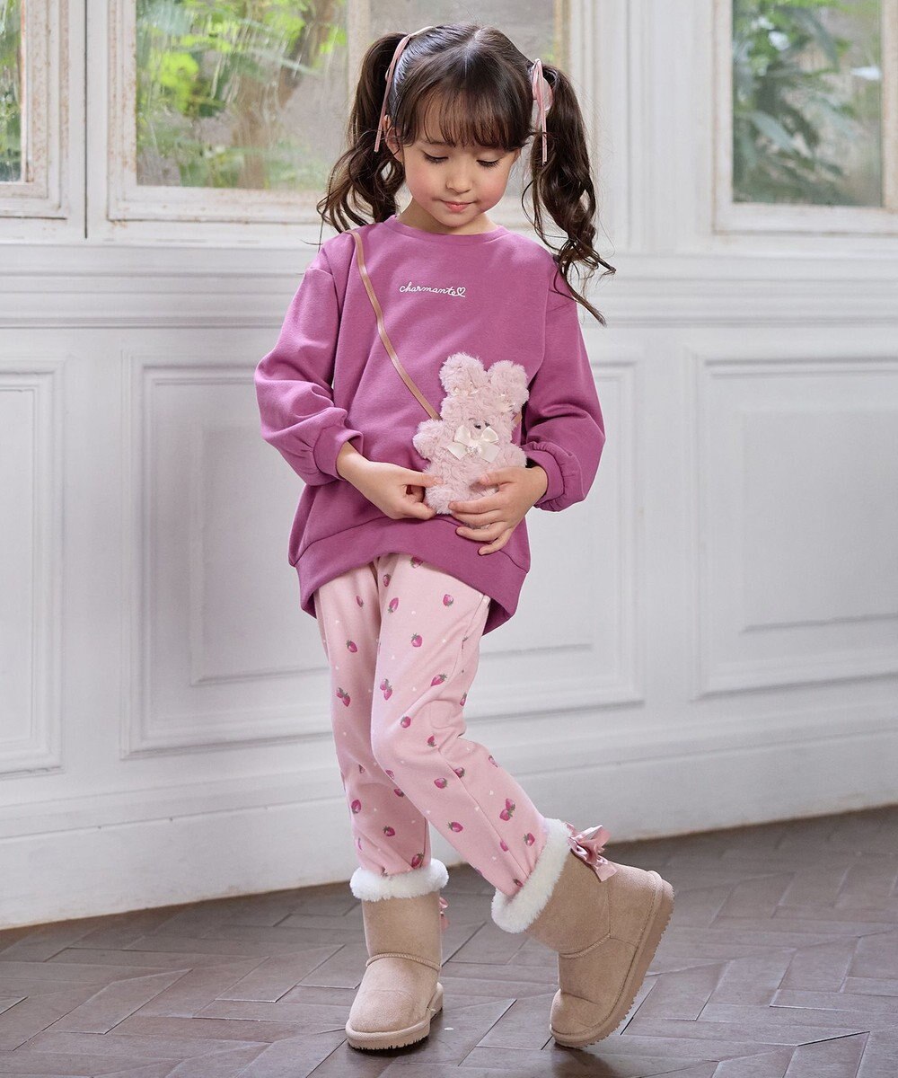 ANY KIDS アニマルポシェット 裏シャギー トレーナー 