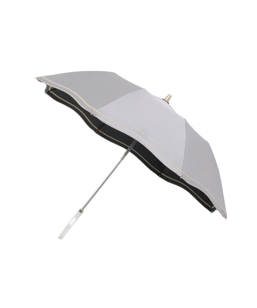 MOONBAT 【 遮光率100％/遮熱/UV】FURLA(フルラ) 晴雨兼用日傘 ジッパー刺繍 折りたたみ傘 楽折 