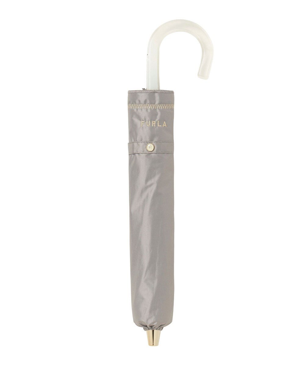 MOONBAT 【 遮光率100％/遮熱/UV】FURLA(フルラ) 晴雨兼用日傘 ジッパー刺繍 折りたたみ傘 楽折 