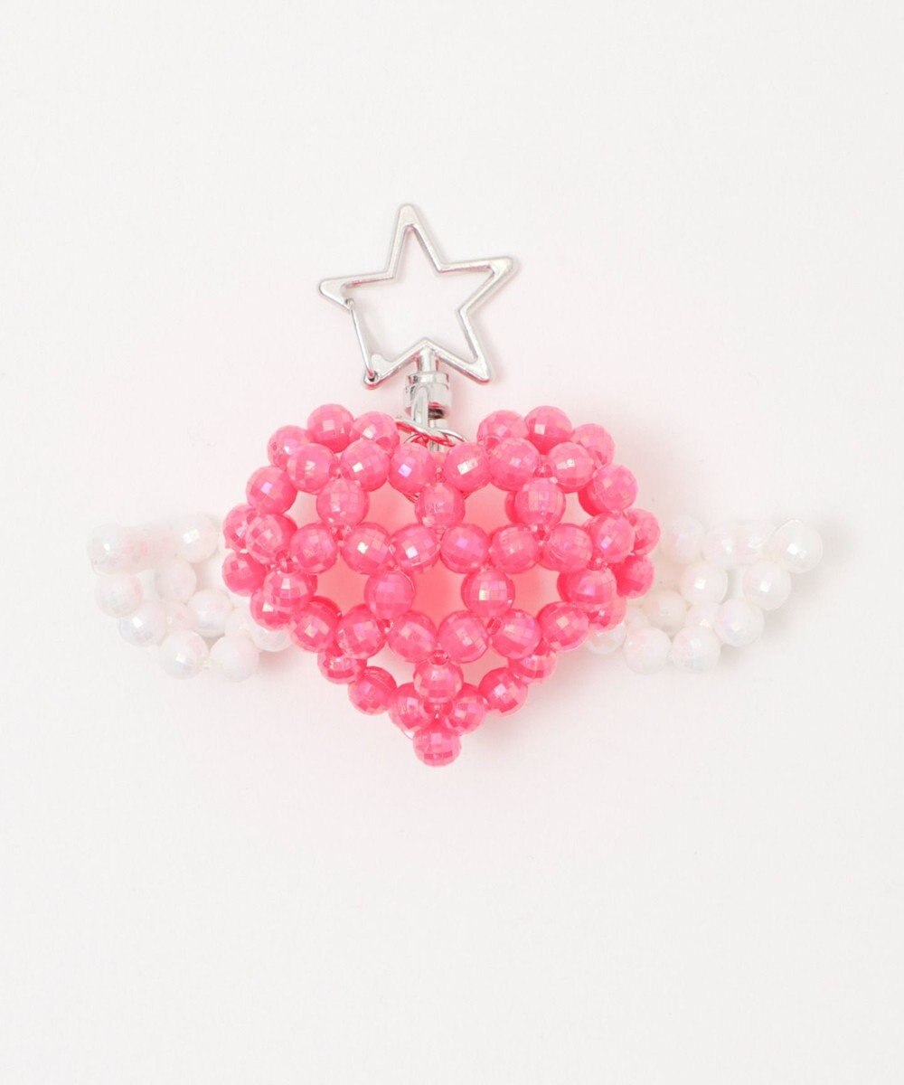 WEGO ハートウィングビーズキーホルダー 