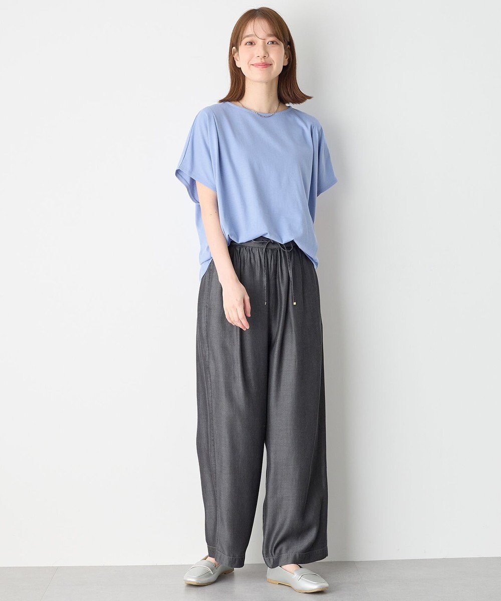 ANY 【洗濯機可/UVケア/接触冷感】フレンチスリーブロゴ・カラーTシャツ 