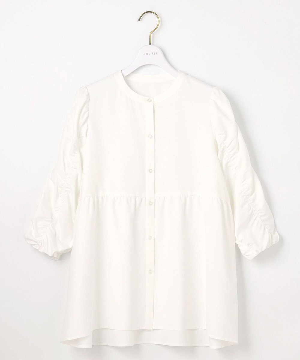 ANY SIS 【洗える】ギャザースリーブ ブラウス 