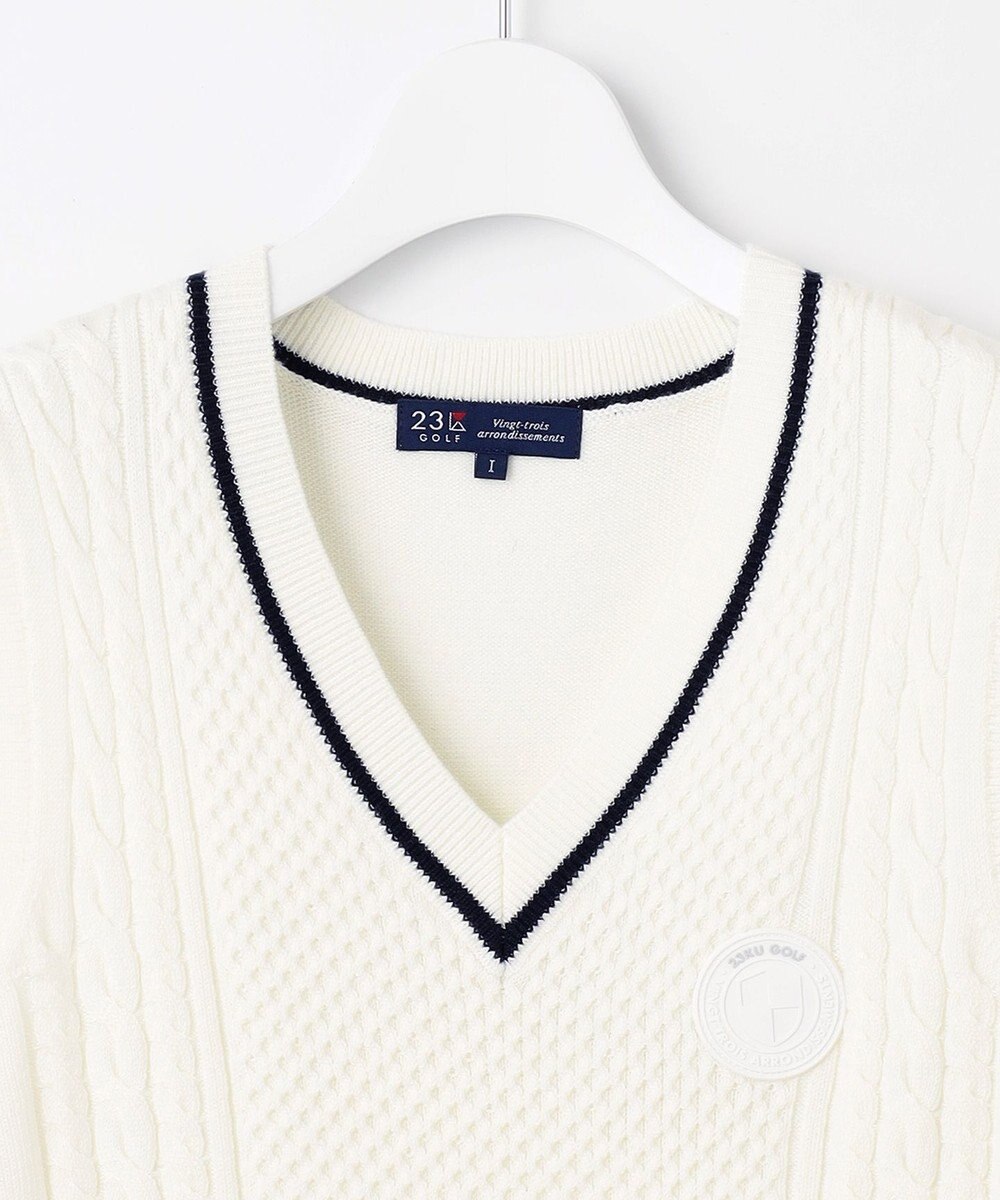 23区GOLF 【WOMEN】【洗える】ニットベスト 