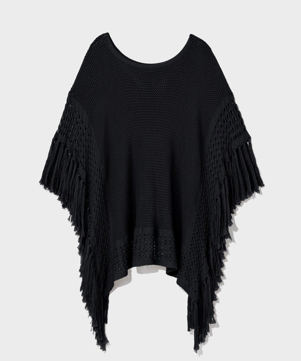 GRACE CONTINENTAL ニットフリンジケープ 