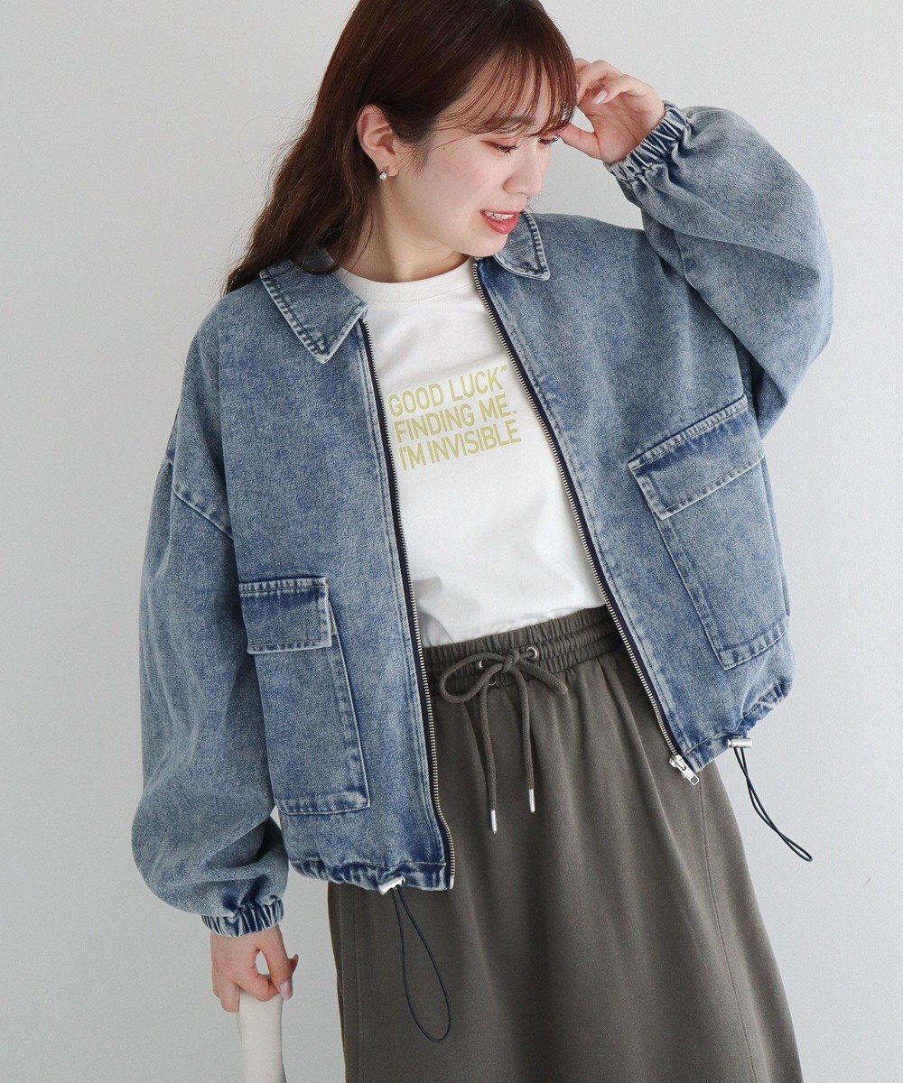 Green Parks ・ＥＬＥＮＣＡＲＥ　ＤＵＥ　デニムステンカラーブルゾ 